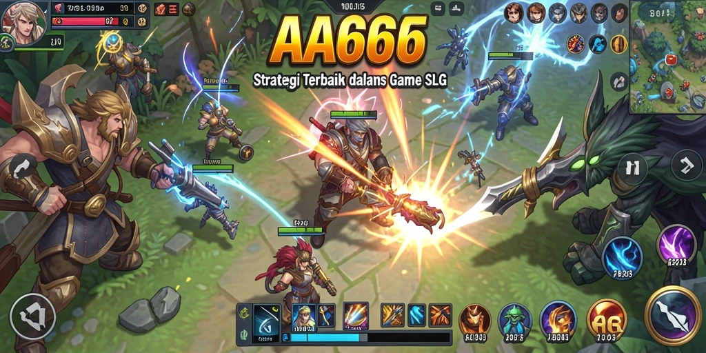 Tampilan gameplay yang menegangkan dan penuh strategi dalam AA666.