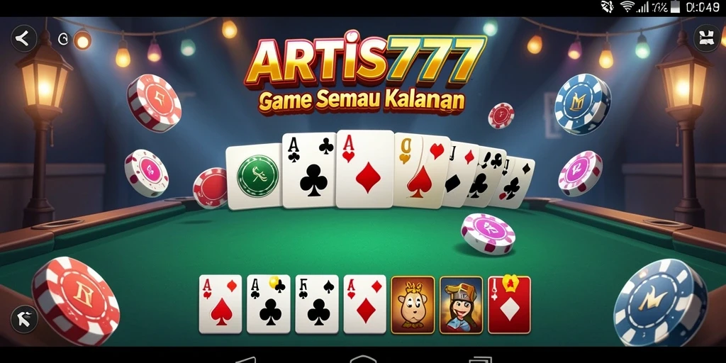 Screenshot menunjukkan gameplay seru dari ARTIS777 dengan banyak pemain.