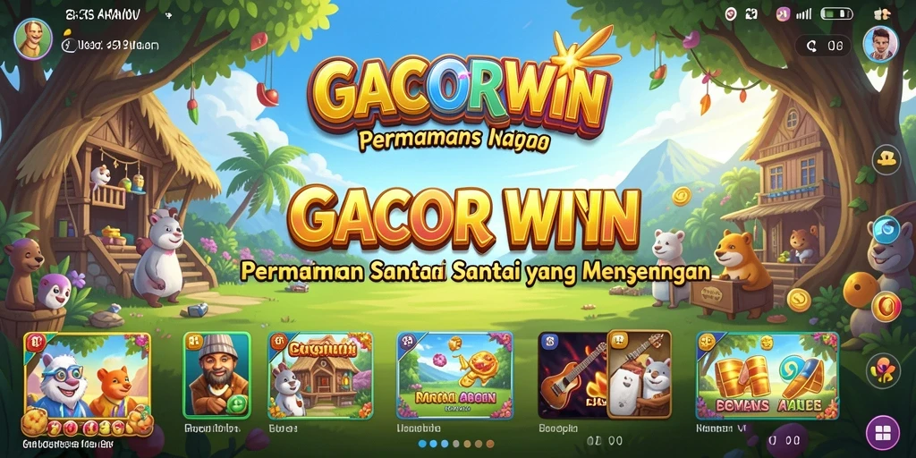 Tampilan gameplay GACORWIN yang ceria dan menghibur.
