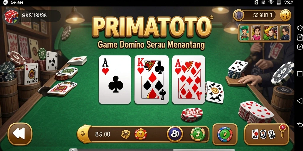 Tampilan menarik dari gameplay Domino PRIMATOTO yang seru.