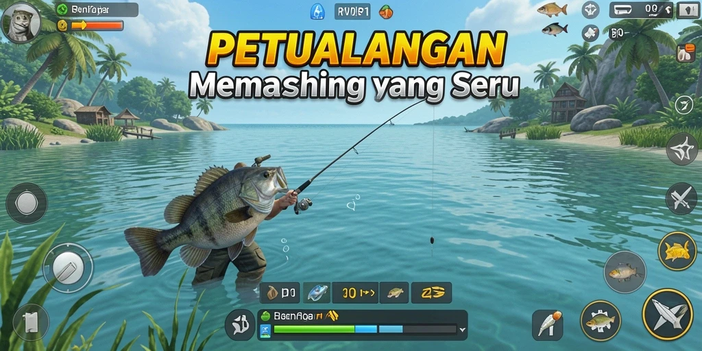 Tampilan menarik dari gameplay memancing yang mendebarkan.