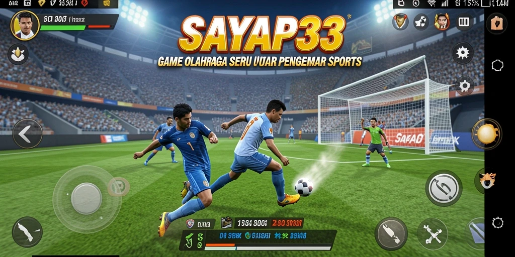 Tampilan utama game SAYAP33 dengan aksi olahraga yang menarik.