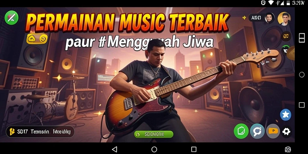 Tampilan gameplay interaktif dalam SD107 yang menampilkan pengalaman musik.