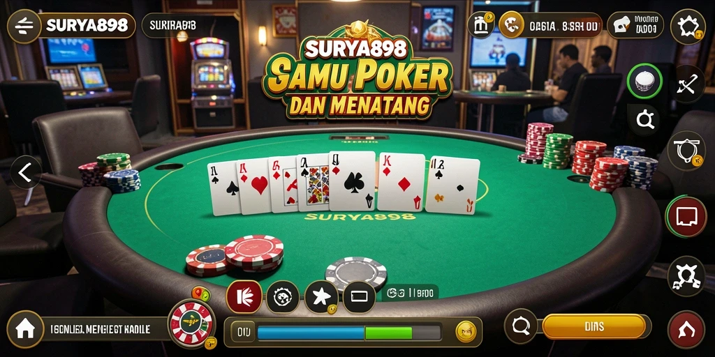 Screenshot gameplay menunjukkan keseruan bermain Poker di SURYA898.